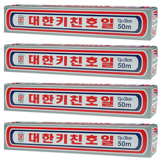 DaiHanWellbeingAluminiumFoilDish 廚房鋁箔紙, 50m, 4個