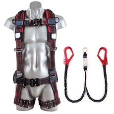 國際安全 頂級安全帶 X型彈性雙掛繩, 1個