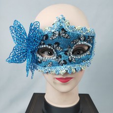 파티복닷컴 베니스 꽃나비 가면, 6 블루(ROMK78606)