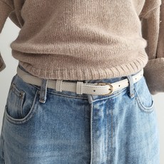 바비수 코힌 골드 슬림 정장 가죽 볼륨 벨트