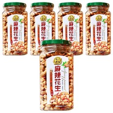 達人傳家 麻辣花生, 台灣嚴選, 250g, 5罐