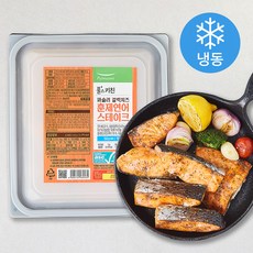 풀스키친 파슬리 갈릭치즈 훈제연어 스테이크 (냉동), 1kg, 1개