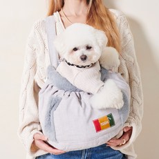 레드퍼피 프리미엄 캣틀즈 워머 반려동물 이동가방, 파스텔베이지, 1개