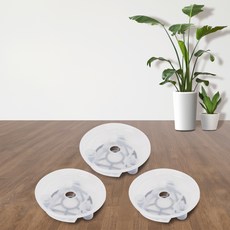 플라팜 동그리 화분 받침대, 투명, 3개