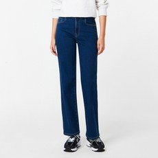 JAJU(자주) 여성용 HEAT 기모 브러시드 와이드핏 데님 팬츠