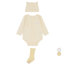 ETTOI 嬰幼兒禮品用 魯安包屁衣3件組 + 購物袋