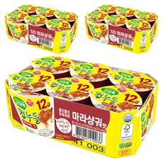 오뚜기 고단백 컵누들 마라샹궈맛 41g, 18개