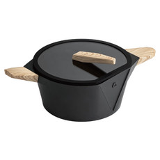 Buderus 鑽石可立鍋系列 湯鍋含蓋 24 x 11.5cm 3.9L, 24cm, 淺木紋, 1盒