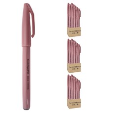 Pentel 飛龍文具 柔繪筆 水性 SES15C 日本製造, 櫻, 3盒, 1色