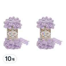 리네아 퍼피 실 핑거니팅 뜨개실, 27 라이트라일락, 10개