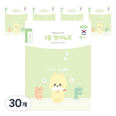 펜피아 1000 초등 3줄영어 제본노트, B그린, 30개