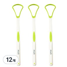 Biz-on 生活必需品 舌頭白苔 舌苔 去除器 清潔器 綠色, 10g, 12個