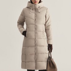 엘쏘 여성용 두꺼운 후드 롱 패딩 점퍼