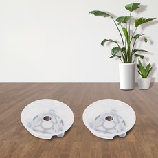 플라팜 동그리 화분 받침대, 투명, 2개