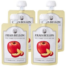 FRAIS BELLON 孩童水果泥, 蘋果口味, 100g, 4包