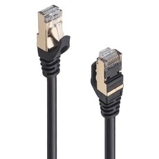 RASTO REC13 極速 Cat7 鍍金接頭SFTP雙屏蔽網路線, 5m, 黑色, 1條