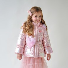 MARI N MORI 兒童糖果色愛心鋪棉外套