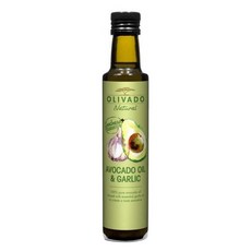 OLIVADO 蒜香酪梨油 物理低溫冷壓萃取 無膽固醇 無添加劑或防腐劑 發煙點高達攝氏255度, 250ml, 1瓶