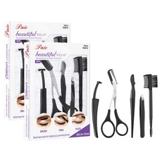 쭈니즈 修眉刀 5件組, 黑色, 2套