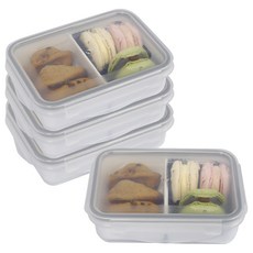 Xeonic 2格保鮮盒, 保鮮盒 530ml, 4個