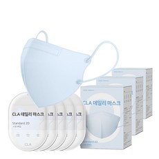 CLA 데일리 2D 마스크 소형, 5개입, 30개, 스카이블루