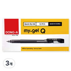 DONG-A My-Gel Q 0.5mm 12入, 藍色, 3個