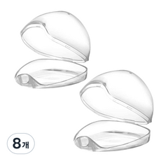 아이벨류 노리개 젖꼭지 쪽쪽이 페블 케이스, 투명, 8개