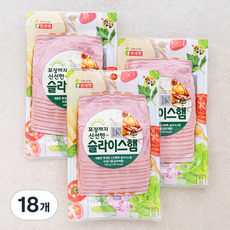 롯데햄 신선톡톡 슬라이스햄, 100g, 18개