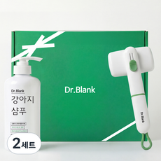 닥터블랭크 목욕케어 샴푸 베이비파우더향 + 슬리커 선물 세트, 500ml, 2세트