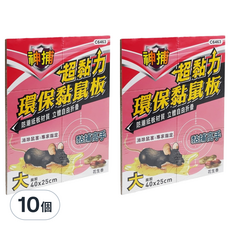 神捕 超黏力環保黏鼠板 大 花生香, 2個, 5組