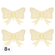 올리브파티 파스텔 리본 풍선, 옐로우, 8개