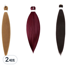 이거닷 롱 브레이드 파티가발 95g x 3종 세트, TYPE5, TYPE10, TYPE11, 2세트