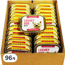 럭셔리독 강아지 간식 캔, 소고기, 100g, 96개