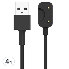 랩씨 충전기 케이블 A타입, 블랙, 4개