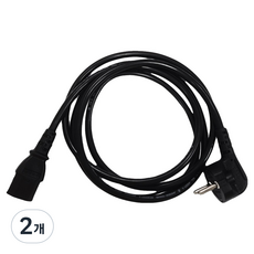블링라이트 0.75SQ 10A 220V SU 컴퓨터 파워 케이블, 블랙, 2개, 2m