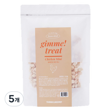 씽크라이크펫 반려동물 김미트릿 국내산 동결건조간식, 치킨미니, 100g, 5개