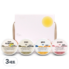 단심 건강차 4종 선물세트, 3세트, 작두콩차 10p + 우엉차 10p + 귤피차 10p + 산수유차 10p