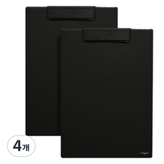 magpia Magrang 圖表磁性板夾 A4, 黑色, 4個