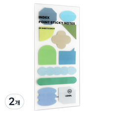 아이코닉 인덱스 포인트 점착 메모지 02 Cool, 2개, 20개입