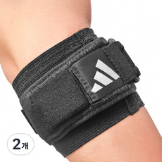 아디다스 스트랩 팔꿈치 보호대, 블랙, 2개