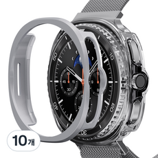 칸탐 갤럭시워치 하드 케이스 1+1, 투명 + 실버, 10개