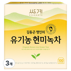 쌍계명차 유기농 현미녹차, 1.2g, 3개, 100개입