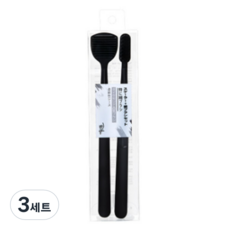 가든럽 혀클리너 + 칫솔 세트 블랙, 3세트