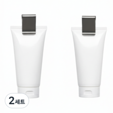 무타공 스텐 치약걸이 2p 세트, 실버, 2세트