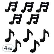 조이파티 은박풍선 8분음표 5p + 16분음표 5p 세트, 블랙, 4세트