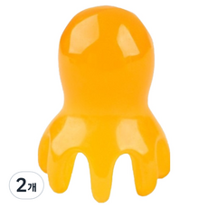 Ondaum 章魚頭皮按摩器, 黃色, 2個