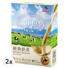 飛燕煉乳 一口真 經典奶茶, 添加乳清蛋白, 全食材潔淨配方, 12g, 10包, 2盒