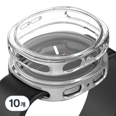 누아트 풀커버 케이스, 실버 + 투명, 10개