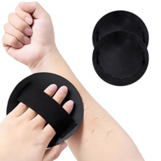 GGUJI 低刺激神奇去角質搓澡巾, 黑色, 2個, 1入