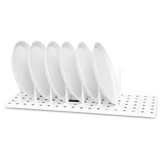 整潔的櫥櫃，巴巴盤子組織者, 1組, 白色